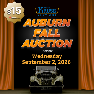 Wednesday Pass | September 2, 2026 | Auburn Fall Auction | Preview